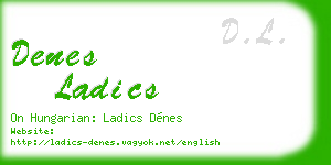 denes ladics business card